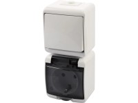 Aquastar földelt dugalj + kapcsoló kombi Aquastar földelt dugalj + kapcsoló kombi