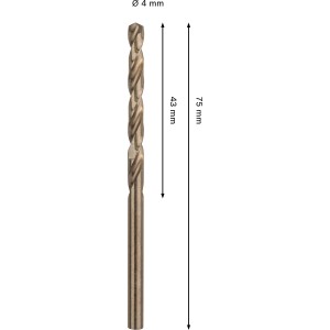 Bosch Pro Stainless Steel spirálfúró, 4 mm, bronz. Fémfúró rozsdamentes acélhoz.