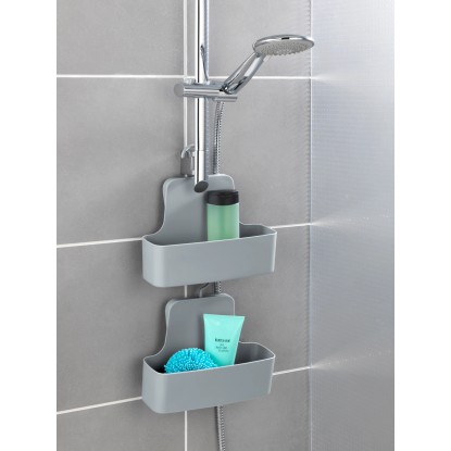 Wenko Barcelona zuhanypolc szürke műanyag TPE 26 cm x 24 cm x 9 cm szürke