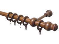 GARDINIA garnitúra Lugano Classic  28 mm diófa 160 cm