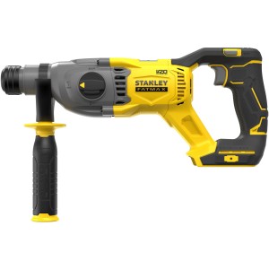 Stanley 18V akkus kombinált kalapács V20 SFMCH900B, sárga-fekete, kiegészítő fogantyúval.