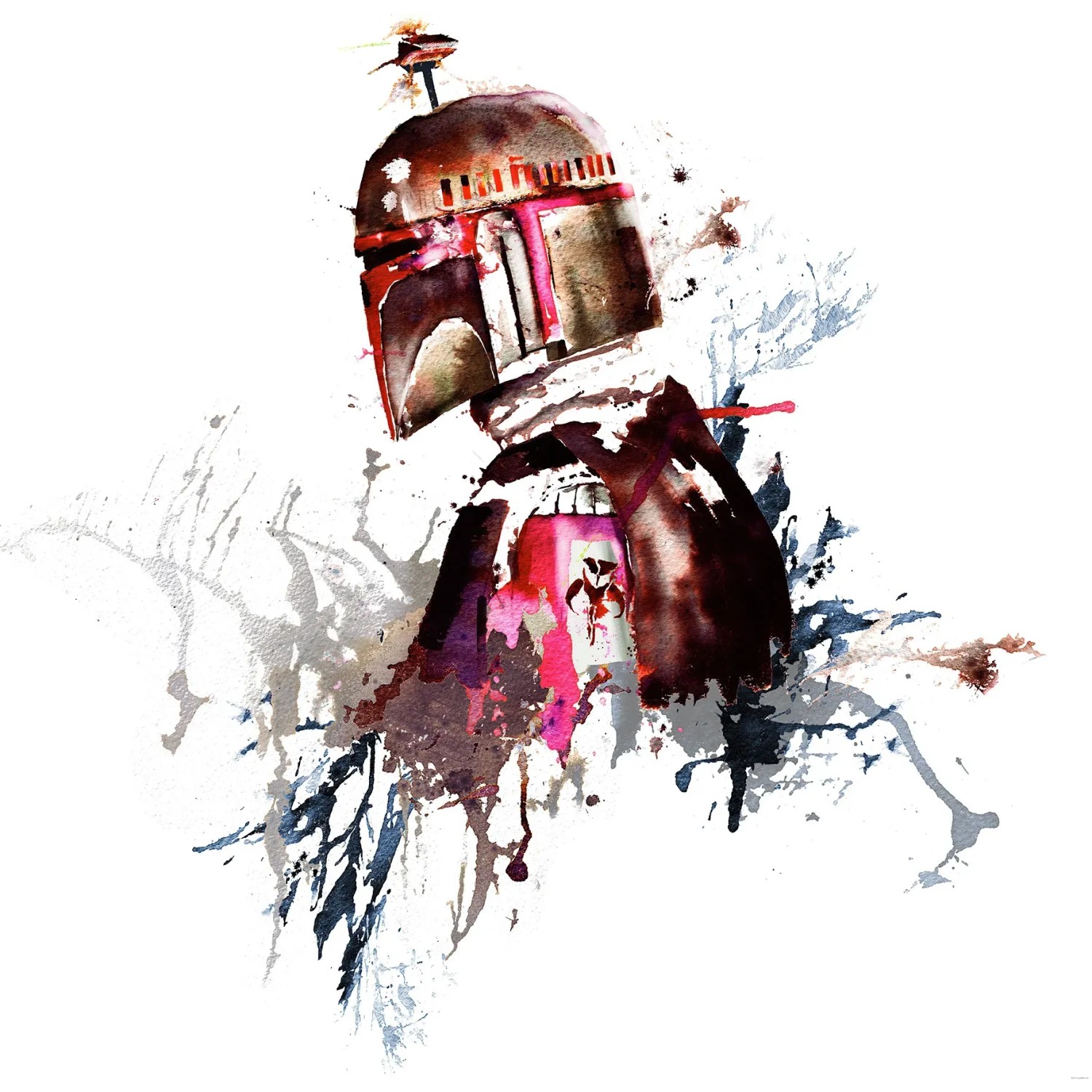 Komar Star Wars Boba Fett Mural De Papel Pintado, Vinilo, Multicolor, 184 X 0.2 X 254 Cm, 4