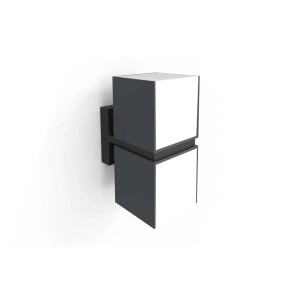Modern Lutec LED design kültéri lámpa Cuba két forgatható, kocka alakú fejjel.