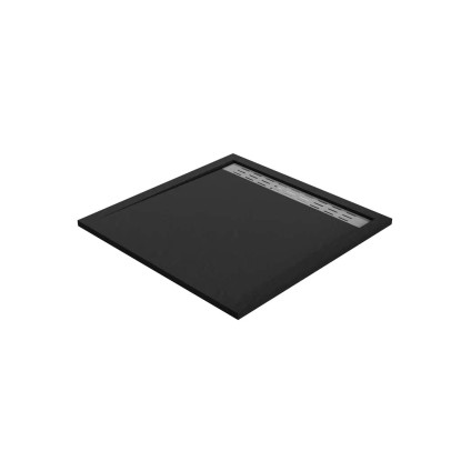 Zuhanytálca VEROSAN+ zuhanyfolyóka szürke 90 cm x 90 cm