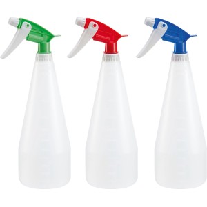 Permetező flakon, 1000 ml, 3 színben (zöld, piros, kék), növényekhez és háztartáshoz.