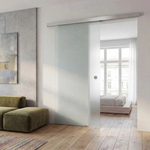 Doorlegro üveg tolóajtó ESG szatén 205 cm x 90 cm