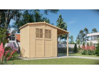 Bertilo Plexi Apex 2 Plus szerszámosház 157 cm x 325 cm natúr FSC Bertilo Plexi Apex 2 Plus szerszámosház 157 cm x 325 cm natúr FSC
