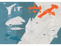 Komar fotótapéta STAR WARS Technical Plan 368 cm x 254 cm FSC Komar fotótapéta STAR WARS Technical Plan 368 cm x 254 cm FSC