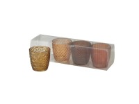 Boltze Home Marilu mécsestartó 4 darabos készlet 7,5 cm x 7,5 cm többszínű