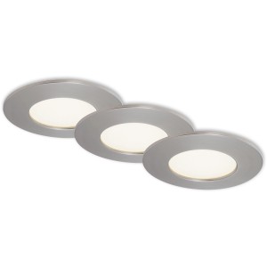 Briloner LED süllyesztett lámpa 3 darabos szett, matt nikkel, semleges fehér fény.