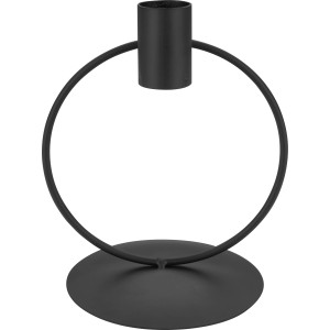 Fekete fém Midnight Mystery gyertyatartó, 40 cm magas, hangulatos világításhoz.