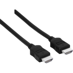 Fekete Hama High Speed HDMI kábel, dugó-dugó, 3 m hosszú.