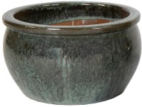 M Collections Bavaria mázas kaspó 25 cm x 25 cm Mohazöld