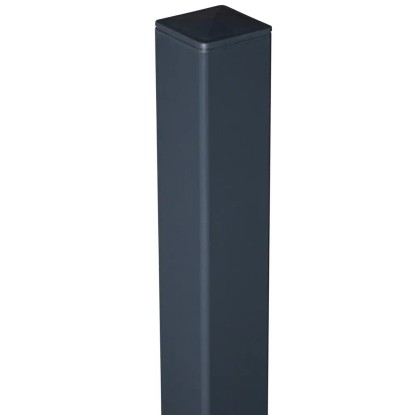WPC kerítésoszlop kupakkal dübelezéshez antracit 7 cm x 7 cm x 300 cm