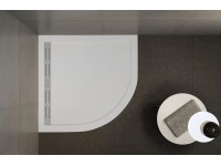 PETRA Zuhanytálca íves műmárvány folyóka 90x90x3 cm