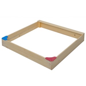 Gaspo Flipper fa homokozó kék és piros sarokülésekkel, 101x98 cm.