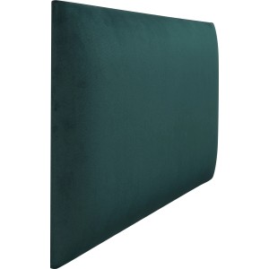Téglalap alakú fali párna, 60x30 cm, sötétzöld bársony. Dekor panel falra.