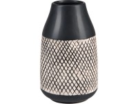 Minimalist Zen váza kerámia 20,4 cm x 12,3 cm átmérő fekete