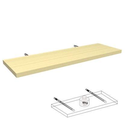 Lebegő polc juhar 80 cm x 25 cm x 2,5 cm