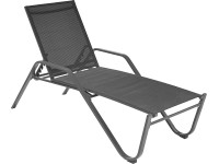 Pacora napozóágy textilhuzattal antracit XL