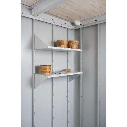 Biohort polclap Neo szerszámos házhoz 56 cm x 26 cm x 17,3 cm 2 db szürkésfehér