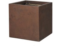 M Collections Texas Cubi virágtartó 55 cm x 55 cm Rozsdaszínű