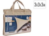 Napvitorla 3 m x 3 m x 3 m krém színű poliészter