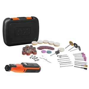 Black+Decker multifunkciós szerszám tartozékokkal és tárolótokkal.