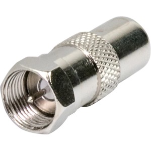 Schwaiger adapter F-csatlakozók összekötéséhez, ezüstszínű.