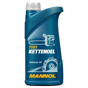 Mannol 1101 láncolaj láncfűrészekhez, kék flakon.