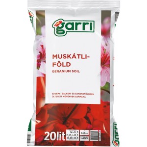Zsák balkonláda föld, muskátli és más balkon növények számára.