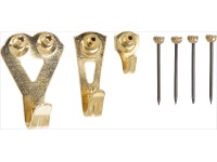 LUX-TOOLS faliakasztó-készlet méret: 0-3 sárgaréz bevonatú 8 darab