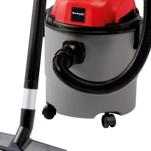 Einhell TC-VC 1815 nedves-száraz porszívó 15 literes tartállyal, fúvó funkcióval és kerekekkel a könnyű szállításhoz.