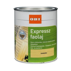 OBI Faolaj Expressz színtelen, 750 ml-es doboz, faápoláshoz és védelemhez beltéren és kültéren.