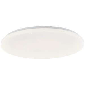 Fehér LED mennyezeti lámpa Leonie RGB funkcióval, Ø 49 cm. Dimmerelhető és távirányítóval vezérelhető.