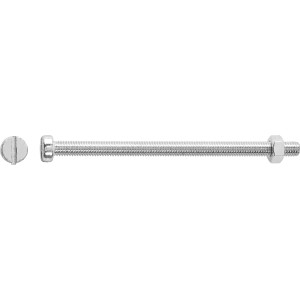 PZ Hengeres fejű menetes csavar fehér horganyzott M6 x 60 mm 6 db + anya