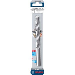 Bosch Pro Metal HSS-G spirálfúró, 13 mm, ezüstszínű. Fémfúró a pontos fúráshoz.