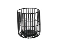 Boltze Home mécsestartó Cindy kicsi 12 cm átmérő x 14 cm fekete