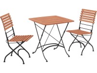 Montgomery erkély-ülőgarnitúra 3 részes FSC  akácfa olajozott