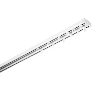 Gardinia Lara függönysín szett, 2 pályás, fehér, 140-225 cm-ig kihúzható.