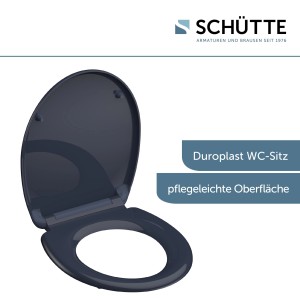 Schütte WC ülőke antracit Duroplast, Softclose funkcióval és gyorsrögzítéssel.