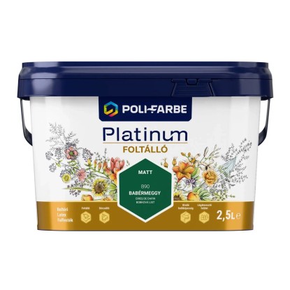 Poli-Farbe Platinum Foltálló beltéri falfesték Babérmeggy B90 2,5l