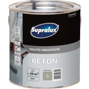 Doboz garázspadló festék beton szürke, Supralux, 3 liter.