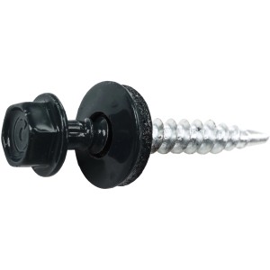 Antracit színű csavar (Ø 4,8 mm x 35 mm) tetőlemezekhez, önmetsző tömítéssel.
