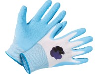 LUX-TOOLS kerti kesztyű, latex, kék, méret: 7 (S)