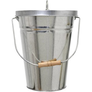 Firefix többcélú vödör, horganyzott, fedővel és fogantyúval, kb. 15 literes űrtartalom.