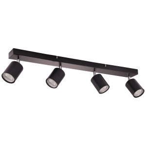 Fekete, 4 ágú LED mennyezeti spotlámpa Taio, 69,5 cm, beltéri spotokhoz.