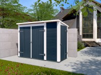 Weka kerti tárolószekrény Multibox polcrendszerrel antracitszürke-fehér