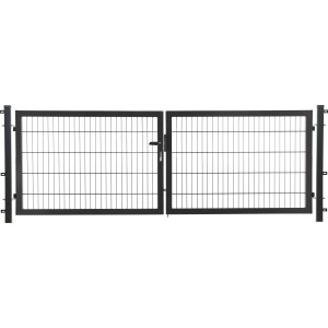 Horganyzott Comfort dupla kapu 140x300 cm egyszálas betéttel a kertbe.