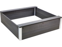 WPC homokozó szürke 110 cm x 110 cm x 32 cm